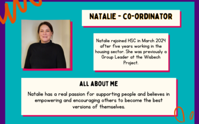 Welcome to Natalie – our new Co-ordinator